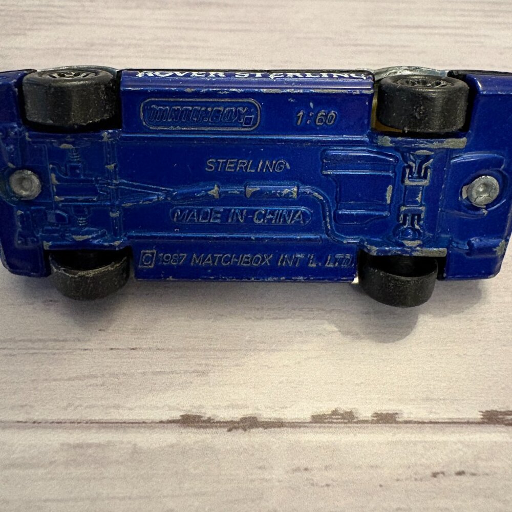Matchbox 1987 Silver Rover Sterling Car Silver/Blue 1:60 Scale (SKU: 219TO) - Picture 6 of 7